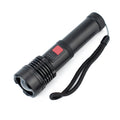 P50 Led Handheld Waterproof Flashlight Portable Type-C With 18650 Battery Zooming Flashlight Torch