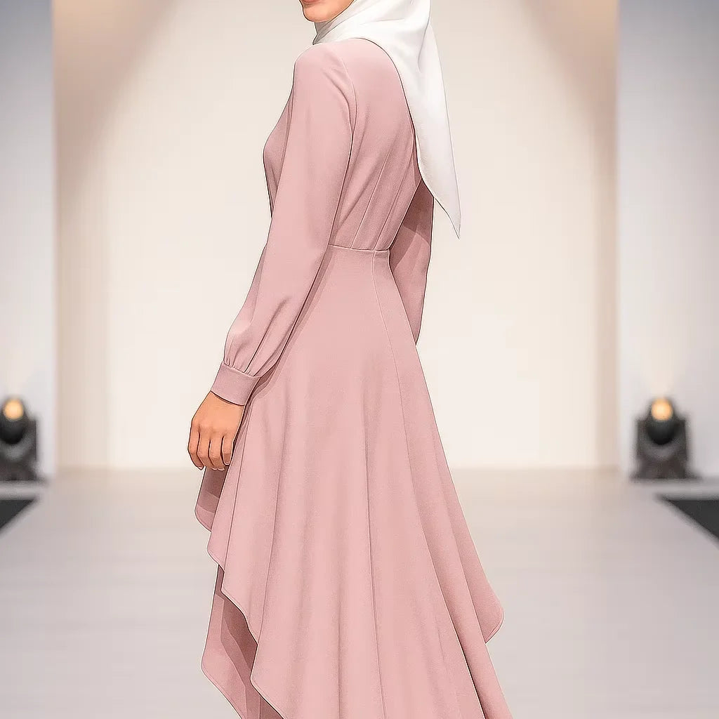 YXD110 2026 Eid Muslim Women Dress Islamic Hijab Traditional Luxury with Flowing Dress Elegant and Romantic for Spring Summer
