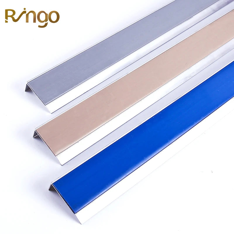 Modern Blue Rubber Aluminum Stair Nosing with PVC Anti-Slip Strip Safety and Edge Protection Design