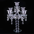 Holiday Party Table Centerpieces Crystal Candle Holder Modern Home Ornament Multi-head Clear Glass Candle Holder