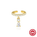 Boasta S925 Silver CZ Ear Cuff Branch Design Non Piercing Hoop Earrings 18K Gold Plated Fashion Jewelry for Women Lady