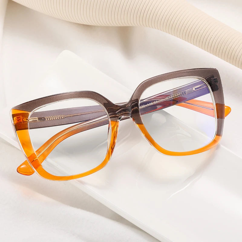 Fashion Transparent Frames for Eyeglasses Women Men Candy Color Square TR90 Eyeglasses Frames Anti Blue Light Glasses Wholesale
