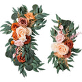 Artificial Wedding Arch Flowers Green Leaves Wreath Floral Swag Arrangement for Wedding Holiday Flowers Backdrop Decor