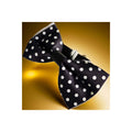 Red Yellow Blue Stripe on Black Handmade Classic Neck Adjustable Bow Tie
