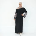 2025 New Arrival Embroidery Sleeve Abaya Dress for Women Dubai Turkey Islamic Clothing Kaftan Abayas Robe for Eid Ramadan Summer MegaBDM