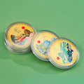 Custom China Scenic Spots Colored Gold Plated Metal Commemorative Souvenir Coin in Stock