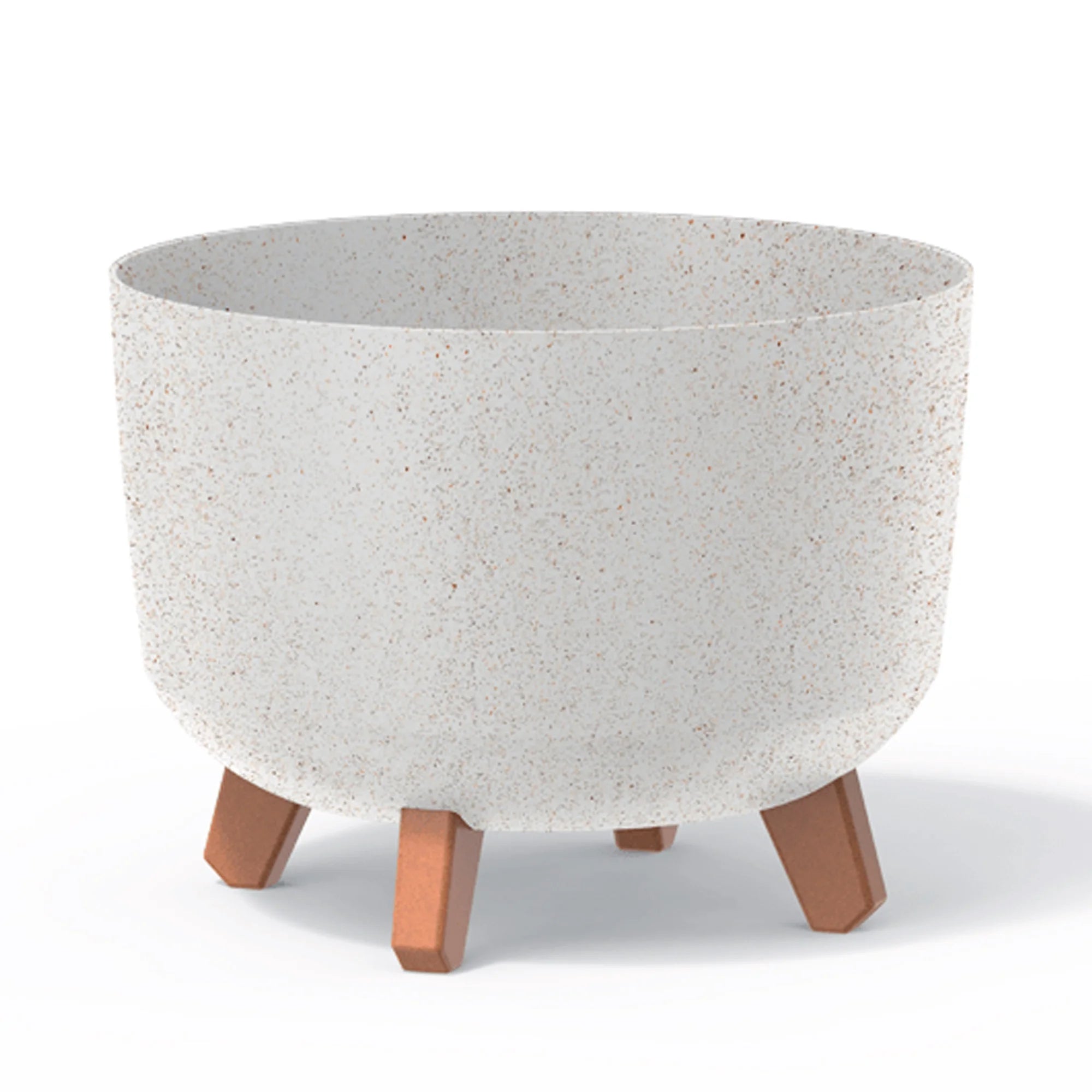 Off-white flower pot without reservoir GRACIA collection 28.5 x 28.5 x 22 cm capacity of 9.8 L.