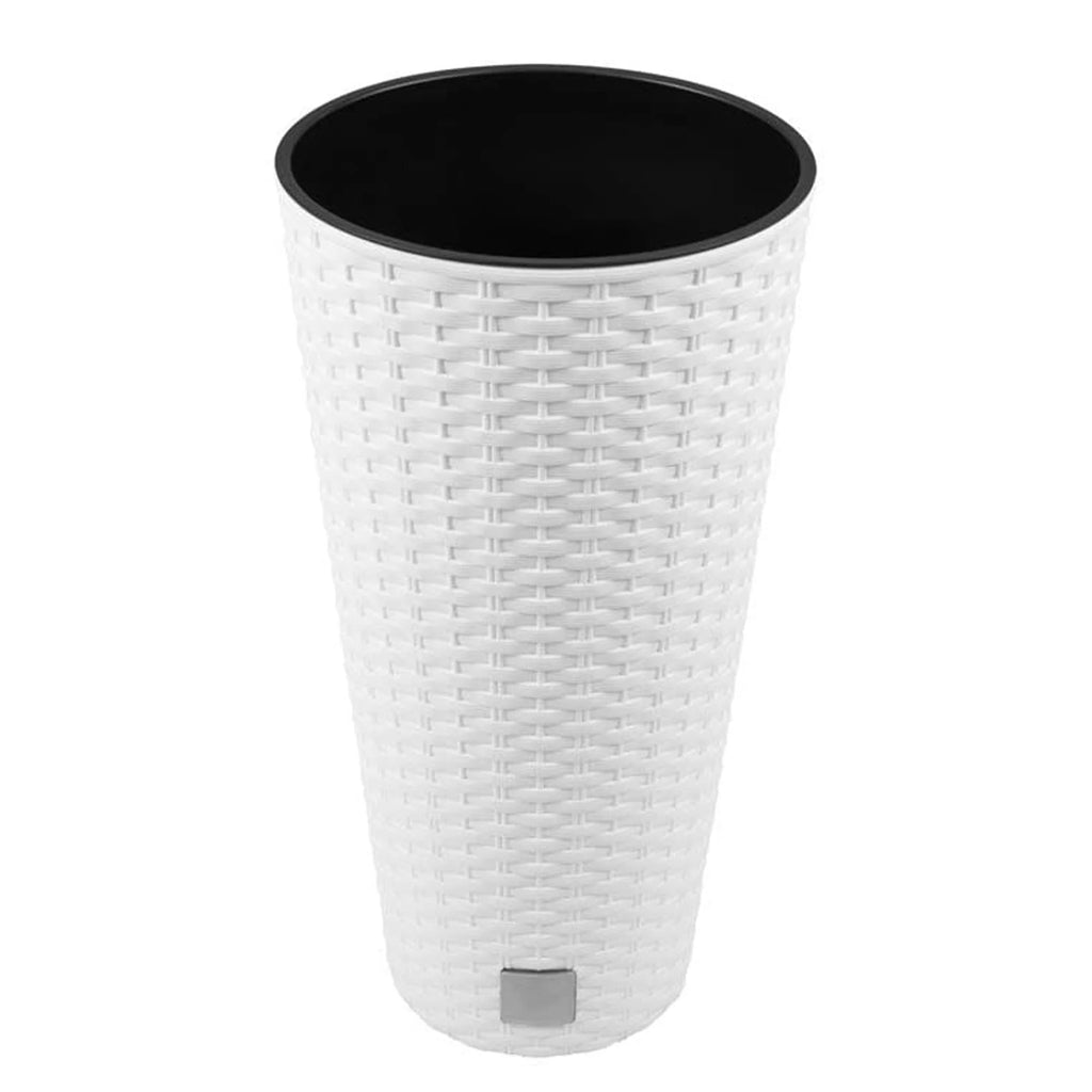 Rato 15.5 liter pot with insert 25 x 25 x 47.6 cm in white