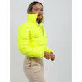 European American Women's Autumn Winter Cotton Jacket New INS Trend with Gold Stamping Casual Short Coat Zipper Closure