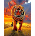 5D DIY Diamond Painting Kits Full Drill & Big Size Printed Animals Wolf & Tiger Embroidery Sets for Adults and Children