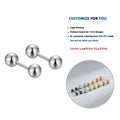 LE104 S925 Sterling Silver Classic Simple Sparkling Clear Zircon Stud Earring Gold Plated for Women/Girls Daily Wear and Gifts