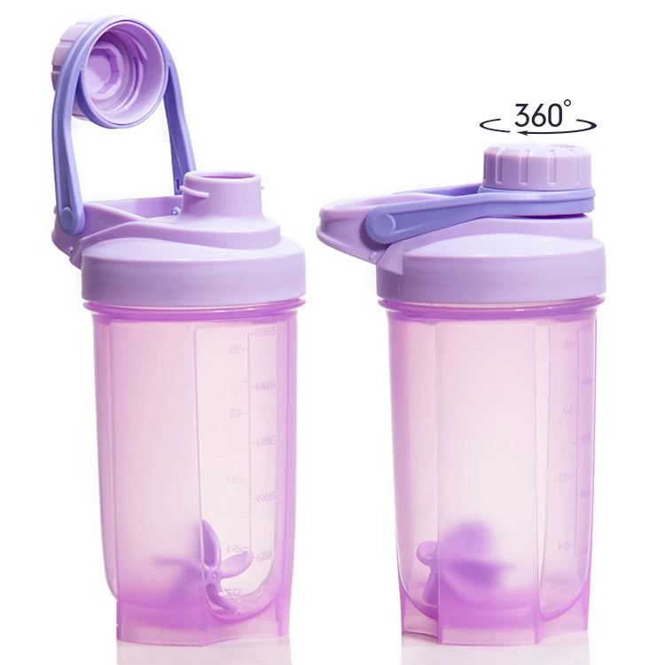 Customize LOGO New PP Shaker Cup Travel Fitness Travel Mug Milkshake Coffee Stirring Plastic Bottles with Straw