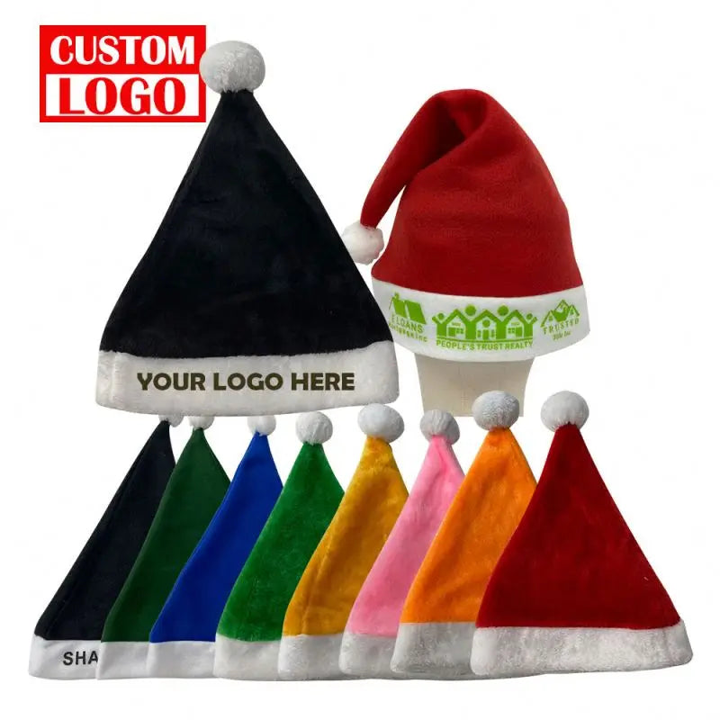 Festival Party Decoration Red Xmas Hat Santa Plush Christmas Hats Christmas Hat Santa Claus