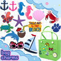 Tote Beach Letter Number Charms Pvc Big Size Turtle Starfish Boat Party Ocean Rubber Custom Beach Bag Charm Accessories Charm