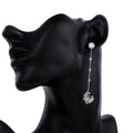 Wholesale Wedding Crystal Fashion Jewelry Long Tassel Rhinestone butterfly Earrings Women