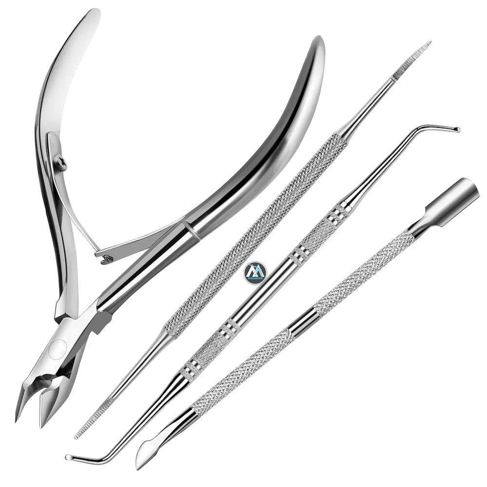 Ingrown Toenail Removal Kit Nail Care Kit with Cuticle Trimmer Nail Cuticle Nippers Clippers and Pushers for Baby's Fingers