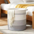 Woven Dirty Clothes Basket for Living Room Bedroom Folding Storage Bucket Toys Grocery Organizer Braided Folding Laundry Basket