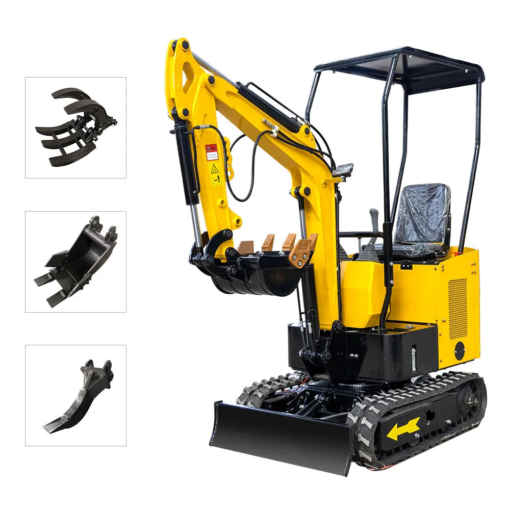 Shandong China Mini Excavator 1.2 Ton Farm Used New Crawler Digger Kubota Engine Chinese Small Excavators Machine