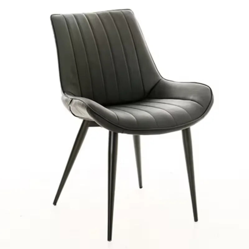 Dining Chair Comfortable Waterproof PU Leather Metal Legs Modern Design Dining Chairs