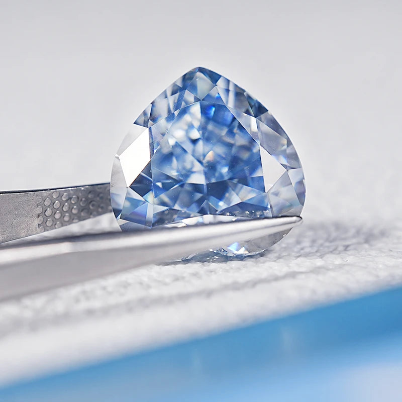 SICGEM Wholesale Size Heart Cut Gray Bule Color VVS 2.5 Mm-9 mm Factory Production Colorless Loose Moissanite Gems