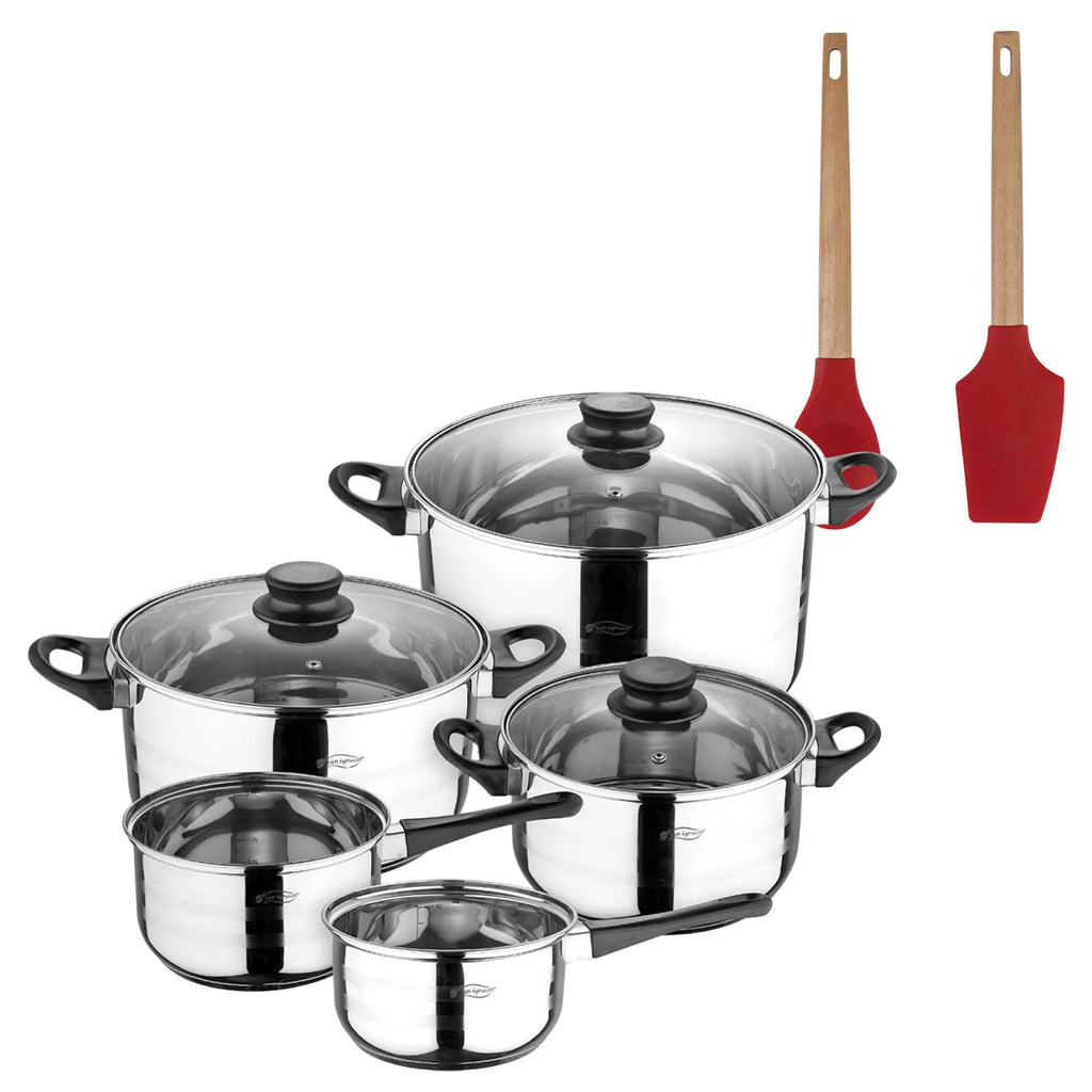 San Ignacio+ Bergner EXCALIBUR Eight-Piece Cookware Set 2-Piece Kitchen Utensil Set