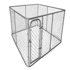 Large Outdoor Kennel 7.5'x 7.5'x 5.3' Heavy-Duty Metal Dog Cage with Breathable Zipper Closure and Water-Resistant Cover
