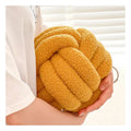 Hand-Woven Knotted Ball Throw Pillow Sofa Decoration Hand-Woven Throw Pillow Living Room Ball