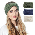 Wholesale Ladies Elastic Cashmere Headband Head Hoop Earmuffs Hairband Rhinestone Winter Warm Custom Women Wool Knit Headband