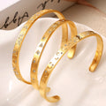 Beach Element Fashion Stainless Steel Open Bracelet Waterproof 18k Gold Plated Summer Bracelet for Women