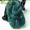 Myanmar Natural a Type Jadeite Jade Pendant Blue Water Dragon Pendant Emerald Pendant 79.08