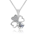 Hot Selling Moissanite Diamond With Certificate 925 Sterling Silver Lucky Four Leaf Clover Necklace Jewelry Destiny Jewellery