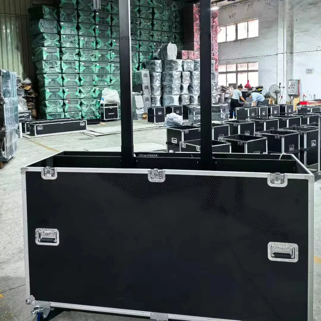 X-BASON OEM/ODM TV Flight Case for 55''/65''/70''/75''/86''/95''/100'' Led Screens Waterproof Sizes with Adjustable Stand
