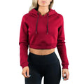 Custom Logo Wholesale Crop Tops Women Hoodie Screen Print Long Sleeve Blank Thick Winter Sports Gym Crop Zip up Hoodie Woman