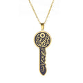 Wholesale Gold Plated Religious Catholic Jewelry Pendant Stainless Steel Peace Shape Link Chain Necklace