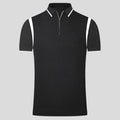 Custom Knitted Men's Zip up Polo Golf Shirt Turn-Down Collar Spring Summer Short Sleeve Sweater Shirt