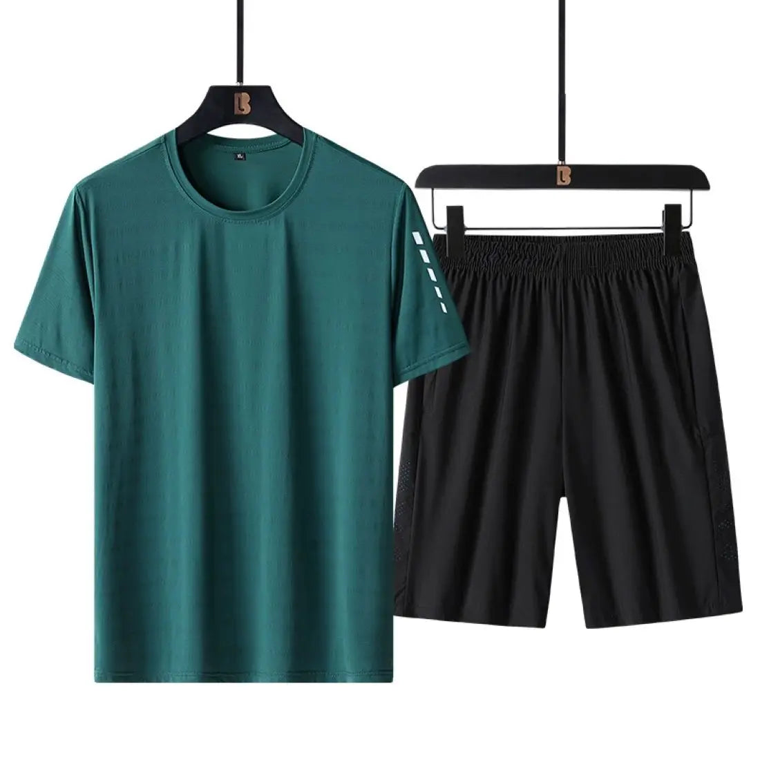 OEM Custom logo Embroidery Printed Design Ice Silk Shorts Suit Cross-border Factory Direct Supply  Short-sleeved T-shirt Set