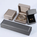 Factory Price Custom LOGO Luxury PU Leather Ring Jewellery Packaging Box Bracelet Necklace Pendant Earrings Velvet Jewelry Box