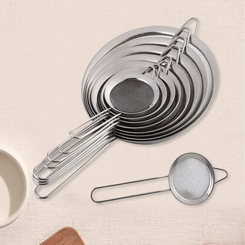 Kitchen Noodle Oil Rice Large Small Big Tea Wire Stainless Steel Fine Tea Filter Mesh Strainer