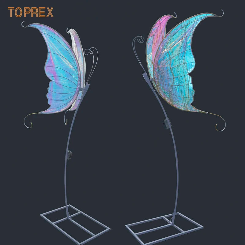 For Modern Customizable Size Free Standing Luminous LED Butterfly Decoration for Wedding & Event Decor
