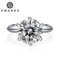 Classic Luxury Fine Jewelry for Women 5ct 5.0ct 5 Carat 11mm Moissanite S925 Sterling Silver Wedding Engagement Rings for Ladies