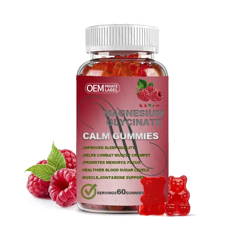 OEM/ODM Magnesium Citrate Gummies Low Sugar High Strength Natural Calming Sleep Aid Mood Digestive Support