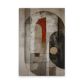 Made In Germany - Home Decor Canvas Picture Abstract Shapes - Wall Mural In Beige And Black - Canvas Picture On Stretcher Frame