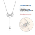 DY947 Necklace for Women Zirconia Gold Butterfly Pendant Necklace Tassel Pendant Fashion Bow Design Necklace Women Jewelry Gift