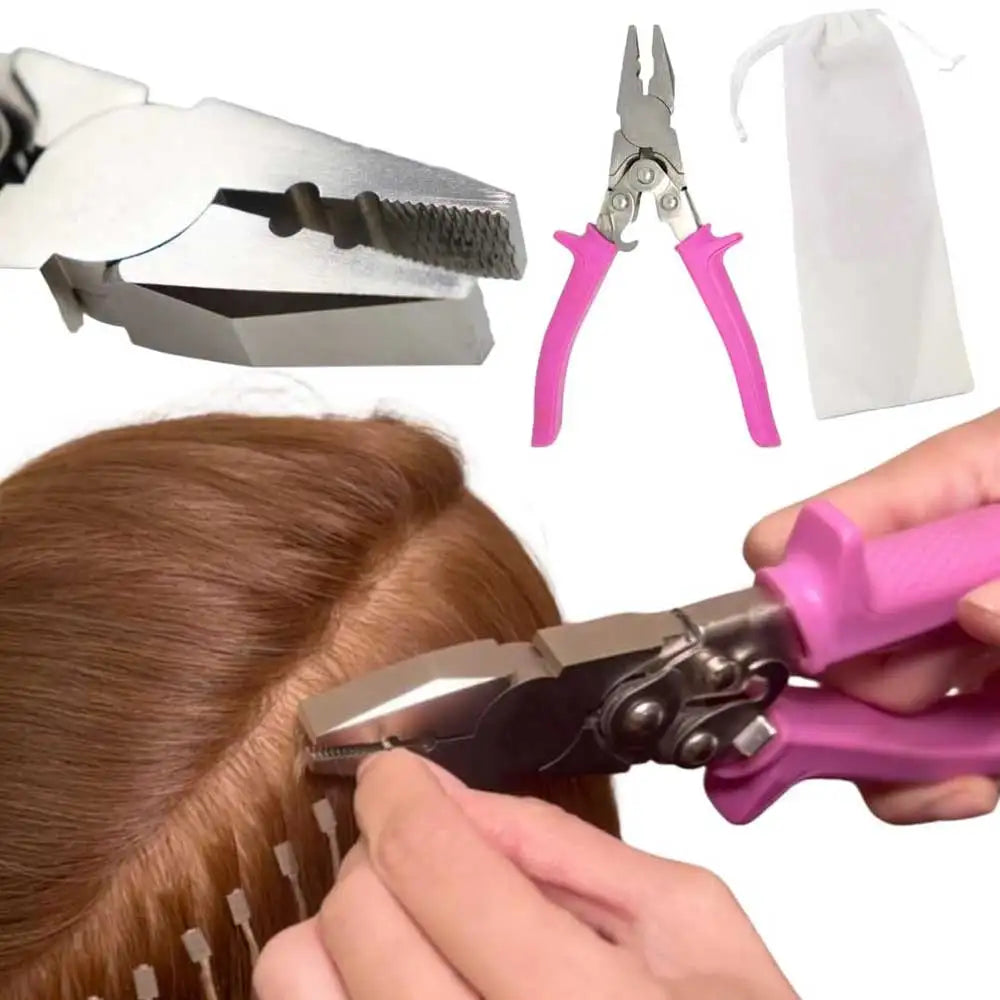 Professional 8\" Stainless Steel Hair Extensions Pliers Best Tool for Micro Links Beads Keratin Extensions Removal