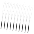 10-Piece Black Hair Extension Loop Tool Set Pliers Type Bead Threader & Pulling Hook Bead Looper Tool