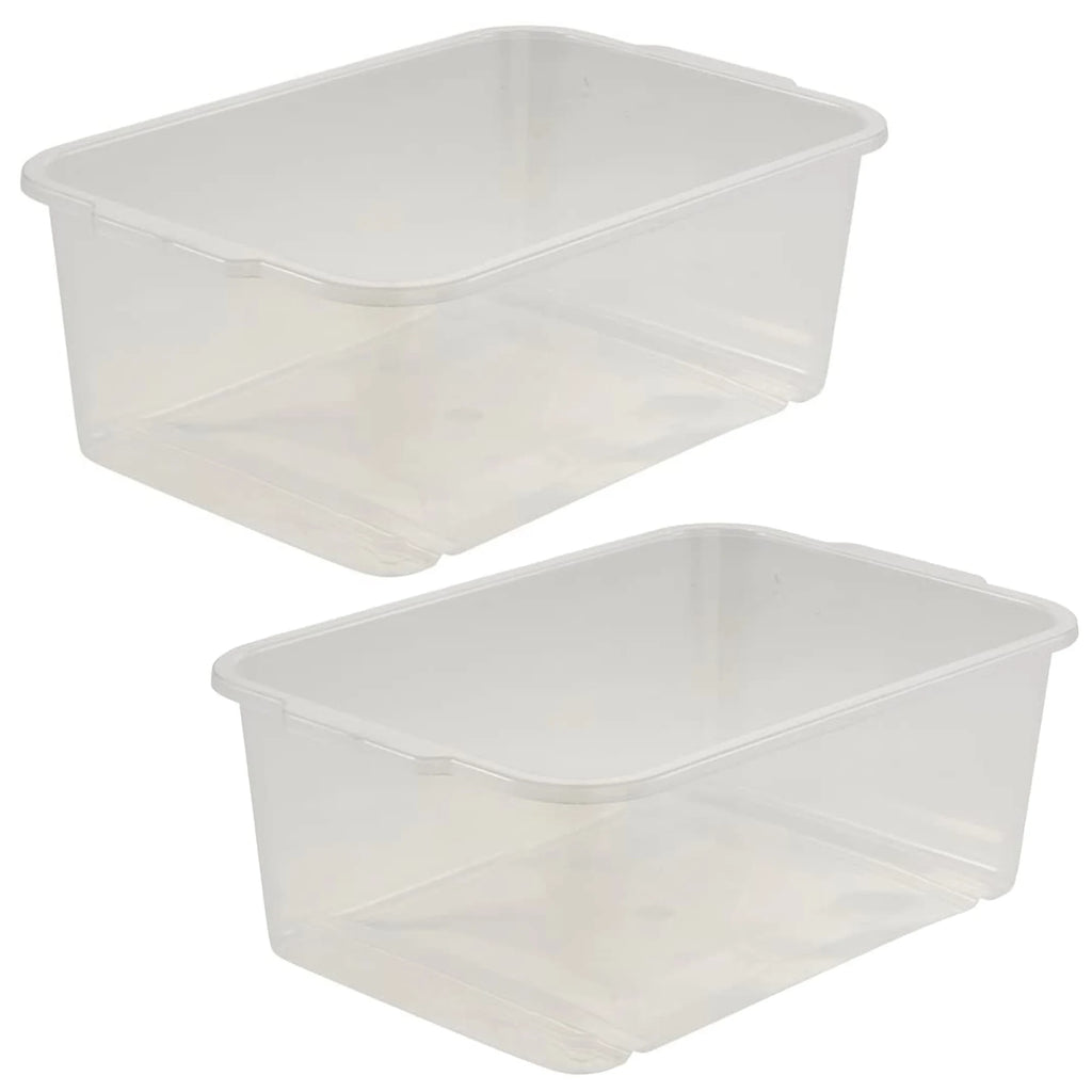 2x Storage Box Durable Plastic (PP) 4.5 l 30 x 20 x 11 cm Wilma Neutral Transparent