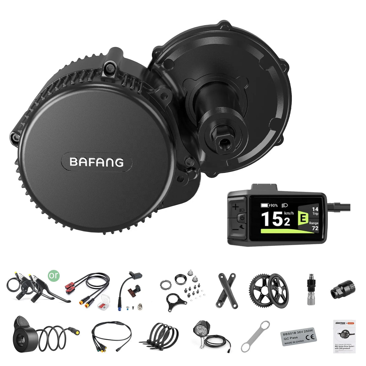 Canada Warehouse 1000W 52V 48V Bafang Mid Drive E-Bike Conversion Kit with DPC080 LCD Display for 26" 27.5" 700C Wheel Bicycle