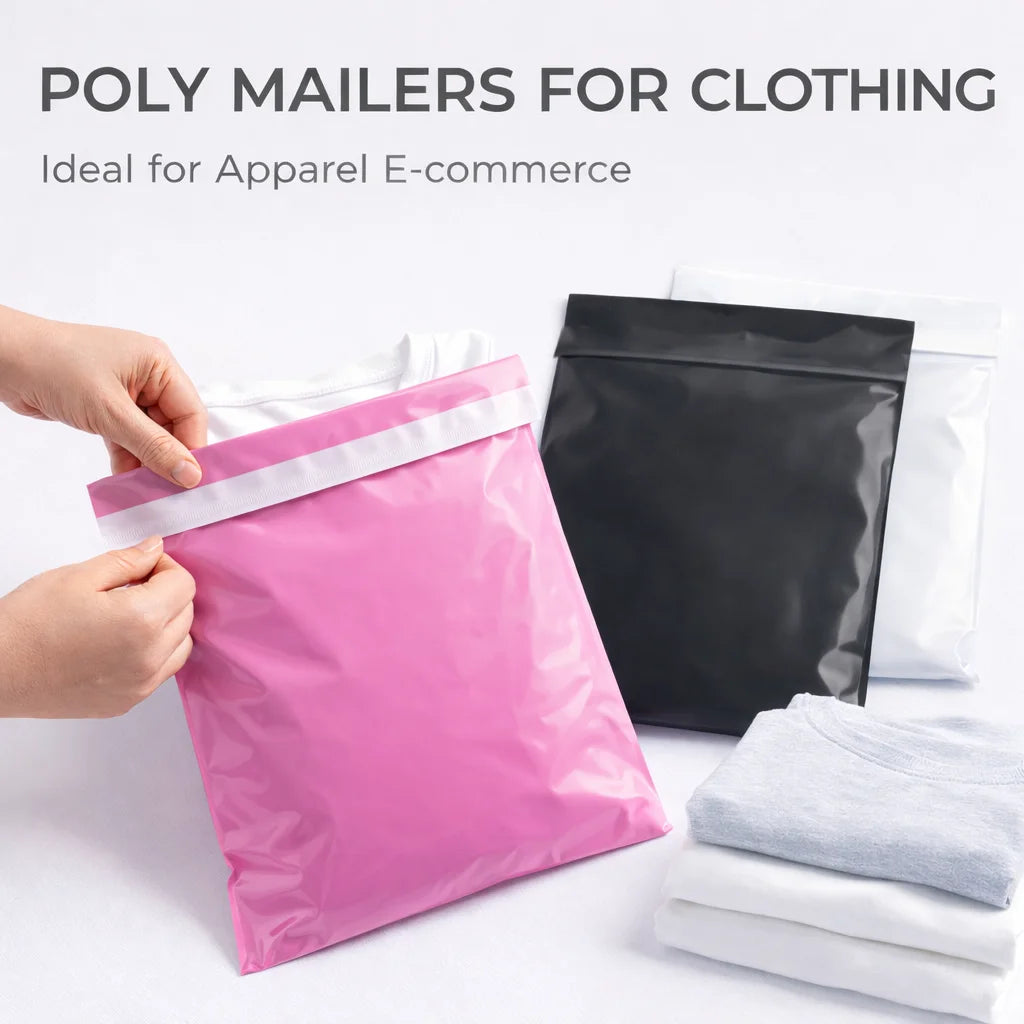 Custom logo Poly Mailers Mailing Bags Plastic Shipping Envelopes Multiple Sizes & Colors for Children Clothing Ready to Ship