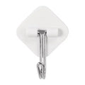 Hot Sale White Small Square Plum U-shaped Plastic Hook with No Punching Dormitory Wall Key Hook Plastic Hook