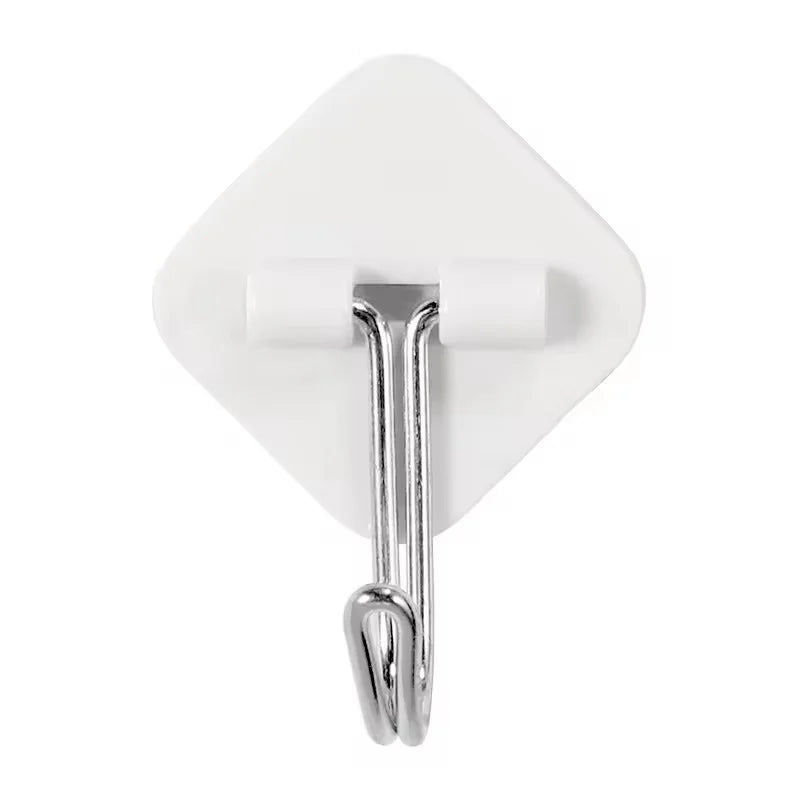 Hot Sale White Small Square Plum U-shaped Plastic Hook with No Punching Dormitory Wall Key Hook Plastic Hook